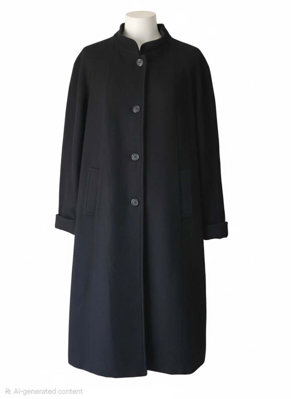 Vintage Wool Coat Hunters Run Winter Coat Black